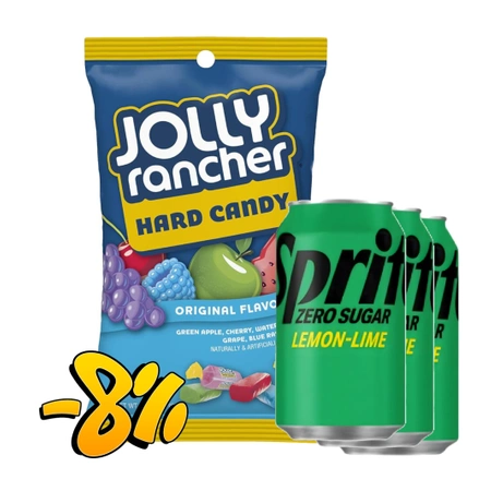 COMBO -8% Jolly Rancher 198g + 3x Sprite Zero 330ml