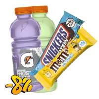 2x Gatorade + 2x HiProtein Bar