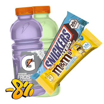 COMBO -8% 2x Gatorade 591ml + 2x HiProtein Bar