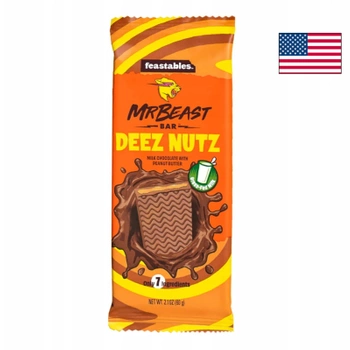 MrBeast Feastables Bar Deez Nuts 60g