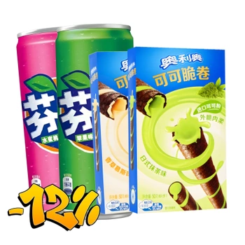 COMBO -12% 2x Fanta China 330ml + 2x Oreo Rolls 50g