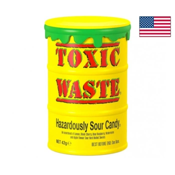Toxic Waste Sour Candy Drum Yellow 42g