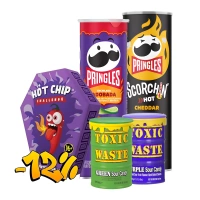 COMBO -12% Extreme - Hot Chip + 2x Pringles + 2x Toxic Waste