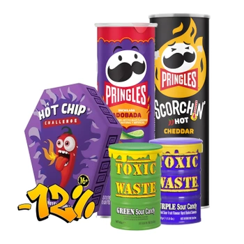COMBO -12% Extreme - Hot Chip + 2x Pringles + 2x Toxic Waste