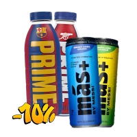 COMBO -10% Football - 2x Mas+ by Messi + 1x Prime FC Barcelona + 1x Prime Arsenal
